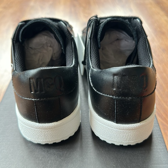 Alexander McQueen MCQ Tennis Sneaker Black Leather Size 40 EU / 10 US NIB - Picture 5 of 14